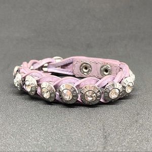 Henri Bendel Lavender & Silver Rivet Bracelet